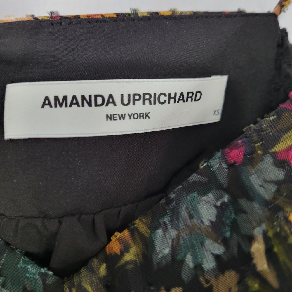 Amanda Uprichard Cece Babydoll Top size XS Dark Floral Sweetheart Coquette Fairy - Picture 4 of 8